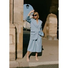 Aje Overture Powder Blue Cutout Blazer Jacket Size AUS 8/US 4 picture