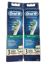 Oral-B Dual Clean Replacement Electric Toothbrush Head, 3pc Sealed Lot Of 2 picture