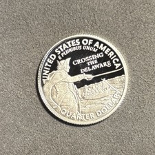 2021 S Washington Crossing the Delaware Quarter .999 Silver Proof 99.9% picture