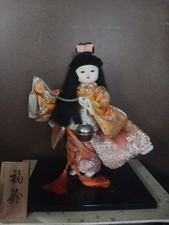 Large Vintage Japanese Samurai Doll Boy's Day Festival On Wooden Base - 15” Tall picture
