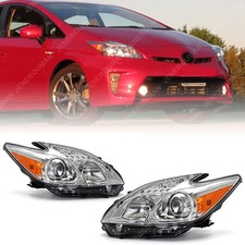 Halogen Headlight Head Lamp Chromed House For 2012-2015 Toyota Prius W/O Bulbs picture