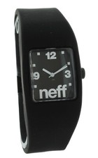 Neff Sleek Bandit Watch Unisex Black S/M Silicone Band NEW IN BOX picture