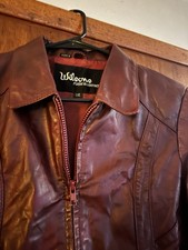 Wilsons Leather Women's Burgundy Zip Front Collared Short Jacket S picture