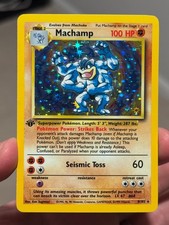 Machamp 8/102 1st Edition HOLO Rare Pokemon Base Set 1999 WOTC English - MP picture