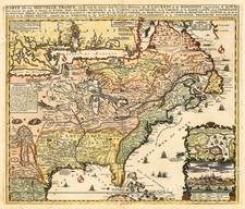 1718 Carte De La Nouvelle France Historic Vintage Style Wall Map  - 24x28 picture