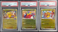PSA 10, 3 Consecutive Serial Numbers Tohoku, Hiroshima, Fukuoka Pikachu Three picture