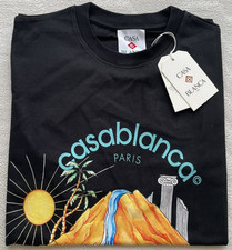 CASABLANCA MEN'S BLACK T-SHIRT MEDIUM picture
