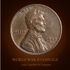 1942 Wheat Penny WWII Copper Cent - The Fading Trust Penny - Faint 