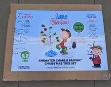 Peanuts 3.5 FT Giving Tree Set Animated Charlie Brown Snoopy Christmas 8251789 picture
