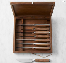 Williams Sonoma Steakhouse Steak Knives Set 8 Pc Stainless Steel Tableware picture