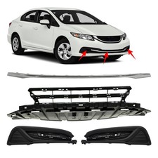 4PCS Front Bumper Grille Molding Trim Fog Light Covers For 2013-2015 Honda Civic picture