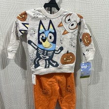 Bluey 2 Piece Halloween Sweatsuit Size 18 M New picture
