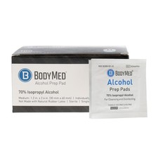 BodyMed Alcohol Prep Pads with 70% Isopropyl Alcohol, 100 Count picture