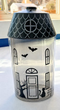 Target Bullseye's Playground Smoke Glass Halloween Haunted House Canister Jar picture