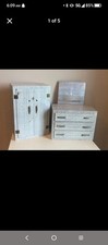 Vintage Tin Litho Wardrobe And Dresser picture