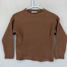 Reformation Jeans Brown Recycled Cashmere Blend Crew Neck Sweater XS picture