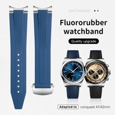 21 22mm FKM Rubber Watch Strap For Longines CONQUEST Series L3.830 L3.835 picture