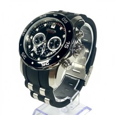 6977 Invicta Mens Pro Diver Scuba Black Dial Stainless Poly Strap Watch 48mm NIB picture