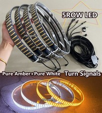 JHB 17.5'' 5ROWS Pure Amber White LED Wheel Ring Lights Switchback Turn Signals picture