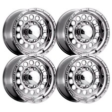 (Set-4) Raceline Rockcrusher Polished 15x10 5x5.5/5x139.7 -47mm Wheels Rims 15 picture