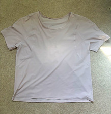 lululemon athletica Womens L Pink Crew Neck Short Sleeve Stretch Solid Tee picture
