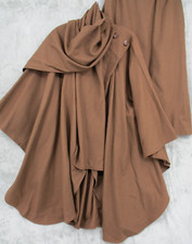 Vintage Skirt Set Womens 4 Wool Poncho Midi Wrap Button Western Modest Bohemian picture