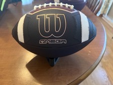 Wilson Omega NFHS stamp  New and Fully Game Prepped Leather Football NFHS NEW picture