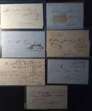 MEXICO PRE-PHILATELIC LOT 7 Stampless Letters 1840s-50s – Durango Guadalajara picture