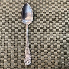 antique sterling silver demitasse spoon By R Wallace & Sons, Pattern 237 No Mono picture