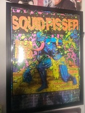 SquidPisser HoloFoil '24 Tour Poster w Signed GWAR VIP Pass Tommy Meehan Grodius picture