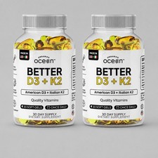2 pack Organics Ocean Better D3 + K2, Organic Vitamin Supplement, 60-Day Supply picture