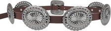 UTOWO Womens Western Cowboy Disc Belt Vintage Cowgirl Concho Leather Belts Boho picture