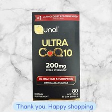 Qunol Ultra CoQ10 200mg 80 Softgels Ultra High Absorption Coenzyme Q10 NEW SHIP picture