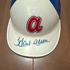 Hank Aaron Signed Atlanta Braves Helmet, Steiner Sports Authenticated picture