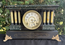 C 1910 Seth Thomas Adamantine DING DONG Chime 2 Bell Mantle Clock - SEE  VIDEO picture