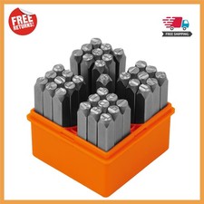 Durable 37-Piece Metal Letter & Number Stamp Set with Star Symbol for DIY Crafts picture