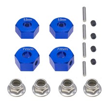 Aluminum 12mm Hex Wheel Hubs w/ Axle Pins Nuts for Traxxas Slash 4X4 Stampede 4W picture