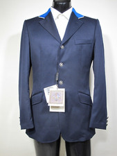 Borso D' Este Hunt Club Equestrian Rugby Blazer Navy Velvet Collar 48Eu 38 US picture
