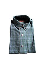 Boys Flayshacker Clothing co Button Up Dress Casual Shirt Size 6 Green 100% Cott picture