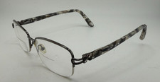 DANA BUCHMAN EYEGLASSES FRAMES ONLY BEXLEY BLACK FLECKED HALF RIM 52-16-137 picture