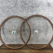 Vintage Campagnolo Record Pista Hubs Wheelset Track TUBULAR 700c Wheels 120 Nut picture