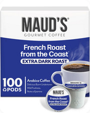 Maud’s French Roast Coffee Pods – Bold Dark Roast - 100 Ct picture