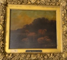 Franz Van Severdonck, 1809-1889, Brussels, Belgium, “Flock Of Sheep,” 12x14” picture