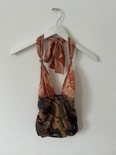 Jaded London Printed Halter Tie Top picture