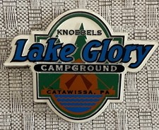 VINTAGE Knoebels LAKE GLORY Campground Souvenir Fridge Magnet Rubber Catawissa  picture