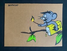 Banksy Original Dismaland  Painting 2015 with  paperwork picture