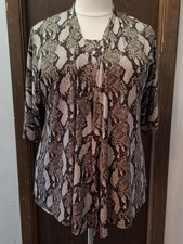 Additions by Chico's 2 Piece Blouse Set Tank & Open Style Size 3 Animal Print picture