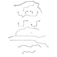 JEGS Complete Brake Line Set for 2000-2004 Chevy S10 2WD Extended Cab Truck picture