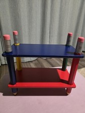 Vintage 1980's 2 Tiered  Pierre Sala Shelf Primary Colors  80’s Retro picture