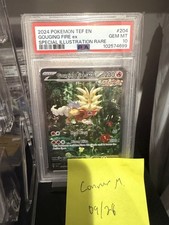 Gouging Fire ex 204/162 SV05 Temporal Forces EN SIR Holo PSA 10 picture